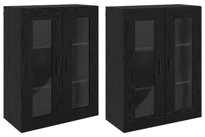 Image de Armoires Murailles 2 pcs Chêne noir 69,5 x 34 x 90 cm