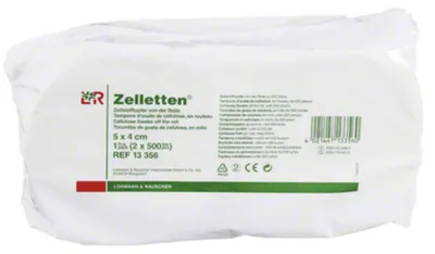 Produktbild von Lohmann & Rauscher Zelletten® Zellstoff-Tupfer unsteril 5 x 4 cm, 2 x 500 Stück | Packung (2 Stück)