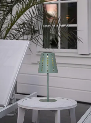 Produktbild von Star Trading 482-73 LED-Solar-Dekoration "Sola" grün, 1 ww LED, ca. 15x35 cm, Metall, 5 LM, Akku, outdoor,  Vierfarb-Karton