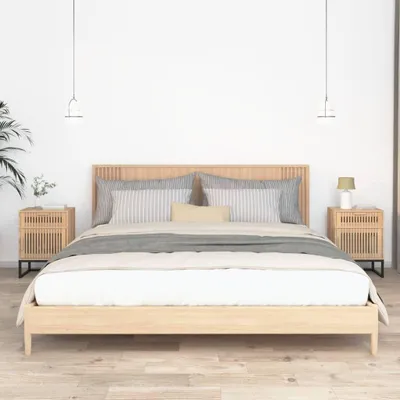 Obrázok produktu pre vidaXL Nočné stolíky 2 ks 40x30x55,5 cm odvodený výrobok z dreva a železa
