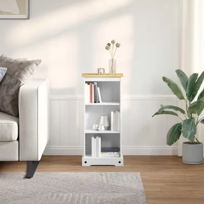 Obrázok produktu pre Maison Exclusive – Biela knižnica 46 x 29 x 100 cm z masívneho borovicového dreva