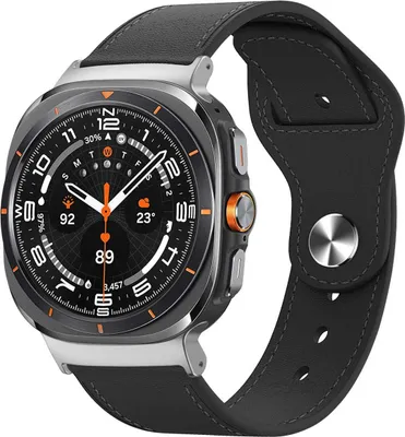 Productafbeelding van imoshion Lederen bandje voor de Samsung Galaxy Watch Ultra 2 (2026) / Ultra (2024/2025) - Zwart