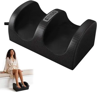 Productafbeelding van Voetmassager Warmte - Shiatsu Massage - Ontspanning Benen - 20 Massagekoppen - 34.5 cm - Zwart