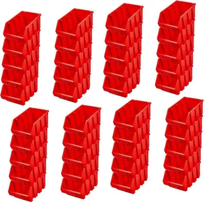 Produktbild von SuperSparSet 40x Sichtlagerbox 3 | HxBxT 12,6x17x24cm | Polypropylen | Rot