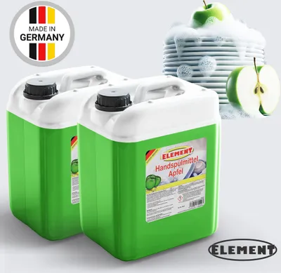 Produktbild von Element Geschirrspülmittel | 20 Liter | Combo | Spülmittel | Handspülmittel | Apfel | mit hoher Fettlösekraft | Geschirrreiniger