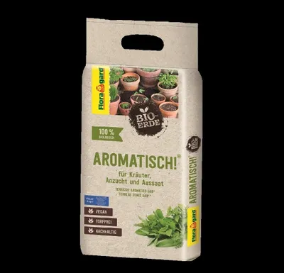 Produktbild von Floragard -Erde AROMATISCH für Kräuter, Anzucht und Aussaat 25 L