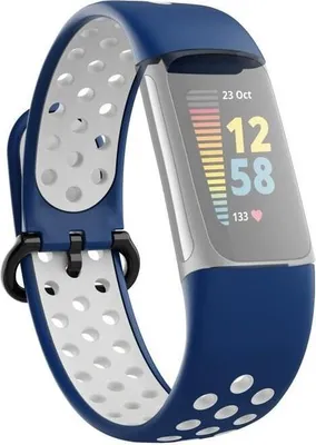Produktbild von hama Sportarmband für Fitbit Charge 5, in Dunkelblau