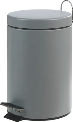 Produktbild von Kosmetikeimer - Grau - Schwarz - Ø 17 cm - Edelstahl - mit Kunststoffeinsatz - 3 Liter