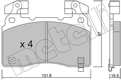 Produktbild von METELLI Bremsbeläge Satz Vorne Bremsklötze für OPEL INSIGNIA Caravan 22-1179-0