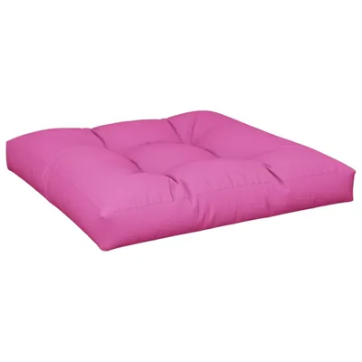 A pink cushion is shown on a white background.