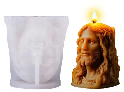 Obrázok produktu pre Silikónová forma na náboženskú sošku, 3D forma na sviečky a odlievanie, vhodná na dekorácie, mydlo a epoxidovú živicu