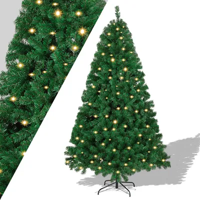 Immagine prodotto di TolleTour Albero di Natale artificiale 150cm Albero di Natale artificiale con illuminazione Albero di Natale a LED per la decorazione natalizia