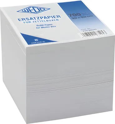 Image de WEDO Porte-étiquettes, 99 x 99 mm, blanc, 700 feuilles