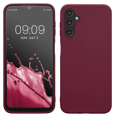 Produktbild von kwmobile Handyhülle für Samsung Galaxy A14 5G Hülle - TPU Case - Kabelloses Laden - Schutzhülle Cover in Bordeaux Violett