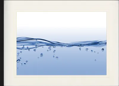 Produktbild von Wasser Gerahmtes Bild Mit Edlem Passepartout | Wand-Bilder | Im Bilderrahmen - Wasserlinie (60 x 80 cm)