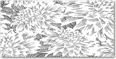 Produktbild von Tulup® Leinwandbild - 140x70 cm - Wandkunst - Drucke auf Leinwand - Leinwanddruck  - Blumen & Pflanzen - Schwarzweiß - Blumenmuster