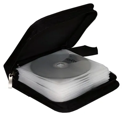 Produktbild von MediaRange BOX50, Geldbörsenhülle, 24 Disks, Schwarz, Nylon, 120 mm, RoHS
