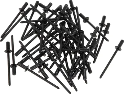 Produktbild von 50 Stück Dome Head Closed Sealing Nieten 3mm Griffdurchmesser 10mm Grifflänge 6mm Flanschdurchmesser Reparaturwerkzeug Sortiment Kit Edelstahl Schwarz