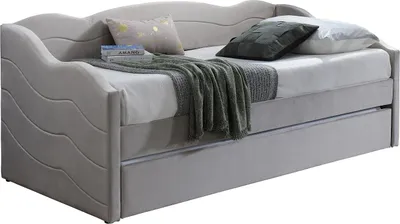 Produktbild von Ausziehbett 2 x 90 x 190 cm - Samt - Beige - LENVIA