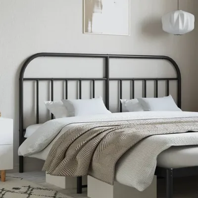 Produktbild von The Living Store Kopfteil Metall Schwarz 160 cm