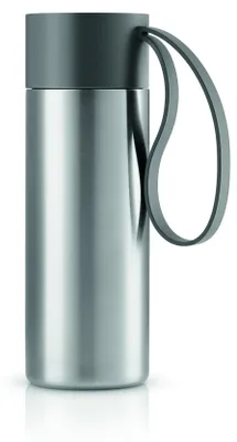Doppelwandiger Thermobecher To-Go, 250 ml, grau, Edelstahl
