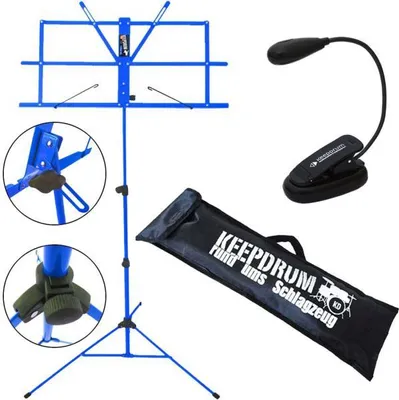 Immagine prodotto di keepdrum MUS2BL leggio blu con luce