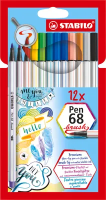 Produktbild von STABILO Premium-Filzstift mit Pinselspitze für variable Strichstärken - Pen 68 brush -…