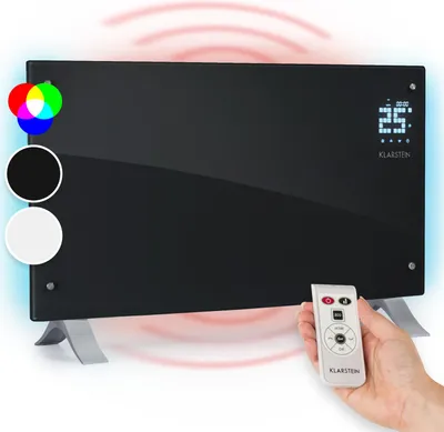 Image de Klarstein Radiateur Electrique à Faible Consommation d'Energie, 2000W Chauffage Electrique d'Intérieur avec Thermostat, Portable, Chauffage Mural, Chauffage d'Appoint, Radiateurs, Pieds en Aluminium