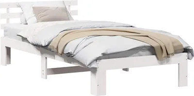 Obrázok produktu pre Rám postele Biela 80 x 200 cm Masívne borovicové drevo