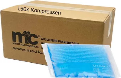 Produktbild von Kalt Warm Kompressen, Gel, für Zahnarztbedarf, 8 x 13 cm, 150 Stück