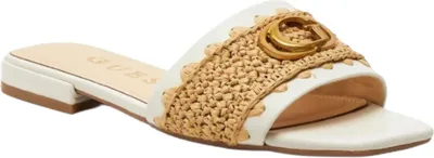 Immagine prodotto di Mules GUESS Tamarra donna Beige | Comode slip-on in ecopelle | Vera pelle, design con logo | Taglia 37 EU