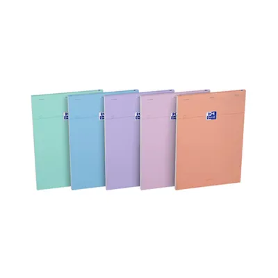 Image de Oxford 400191244 Oxford bloc-notes Smart, DIN A4, quadrillé, 80 feuilles, pastel