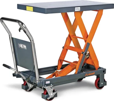 Produktbild von Unicraft Scherenhubtischwagen FHT 500 für 500 kg Hähe min. 340 mm - max. 900 mm