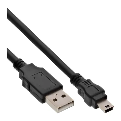Immagine prodotto di InLine® 33107 Cavo mini USB 2.0, da spina USB A a spina mini B (5 pin), nero, 2 m