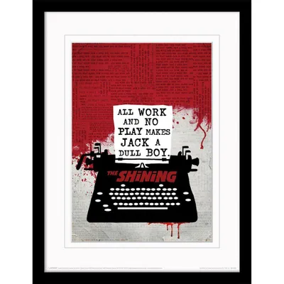 Produktbild von The Shining - Gerahmter Kunstdruck, Schreibmaschine PM6980 (40 cm x 30 cm) (Rot/Schwarz/Weiß)