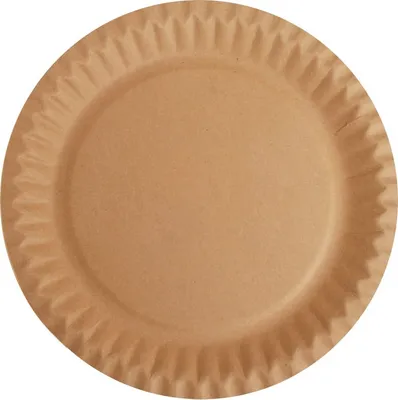 Produktbild von Pappteller Natur Braun, rund, Ø 23 cm, 100 Stück
