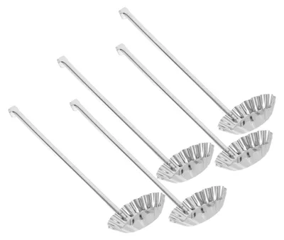 Produktbild von 5 Stück Edelstahl Frittierform mit Antihaftlöffel und langem Griff für Snacks wie Radieschen, Kartoffeln und Garnelenfrikadellen