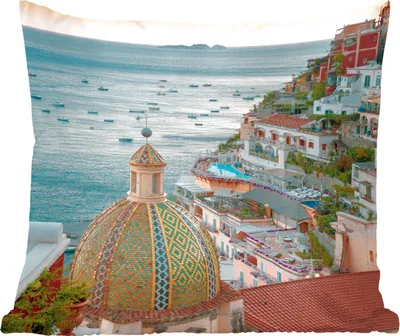 Produktbild von MuchoWow® Zierkissen Sofakissen Wohnzimmer Dekokissen 45x45 cm Italien - Positano - Meer - Schlafpolster - Polster für das Sofa