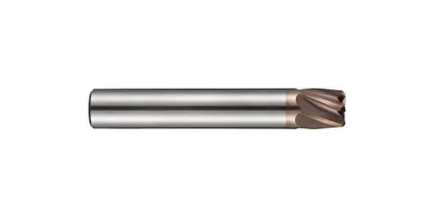 Produktbild von Schaftfräser S536 D.6mm R.1mm Gesamt-L.60mm Schneiden-L.6mm HM TiSiN 25Grad Z.4