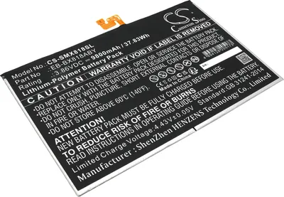 Immagine prodotto di TECHTEK Batteria compatibile con [Samsung] SM-X810, SM-X810N, SM-X816, SM-X816B, SM-X816N, SM-X818A, SM-X818R4, SM-X818U, SM-X818V, Tab S9+ sostituis