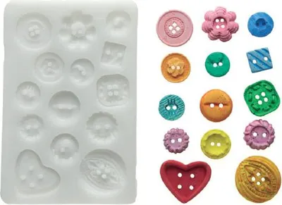 Produktbild von Silikonform für Fondantknöpfe 26 x 26 mm