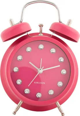 Produktbild von Karlsson - Wecker Glam Diamonds - Rosa - 11.8x5.7x17cm