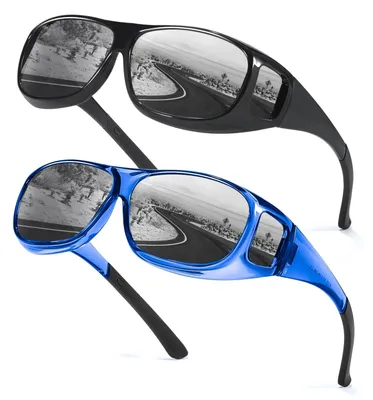Image de Solidchoice - Coffret de 2 paires de lunettes de soleil pour hommes, avec protection UV400