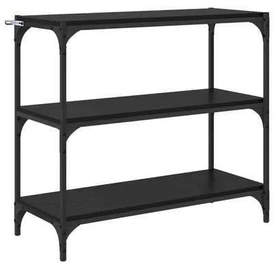 Obrázok produktu pre vidaXL Čierna knižnica s dubovým vzhľadom 80 x 33 x 70,5 cm