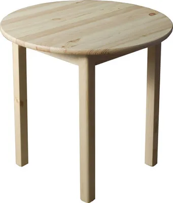 Produktbild von Tisch Kiefer massiv Vollholz natur 003 (rund) - Durchmesser 60 cm