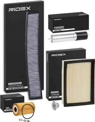 Produktbild von RIDEX Filterset Inspektionspaket Filtersatz für BMW 3 Limousine (E46) 3 Touring (E46) 3 Coupe (E46)