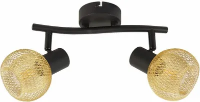 Produktbild von Deckenleuchte Loretto, schwarz, 2xE14, 40W, Metall, Abmessungen: 17x25x10cm, IP20, Marke: Reality