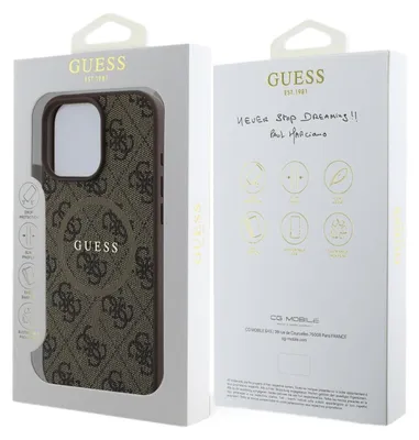 Obrázok produktu pre Puzdro Guess 4G Ring Classic Logo Magsafe pre Iphone 16 Pro - Brązowe