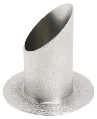 Mega Kerzenhalter Messing silber matt Ø 8 cm Höhe 8 cm
