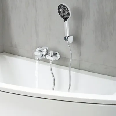 Produktbild von Bateria wannowa bateria łazienkowa bateria prysznicowa zestaw z obrotowym przełącznikiem 3-funkcyjna słuchawka prysznicowa